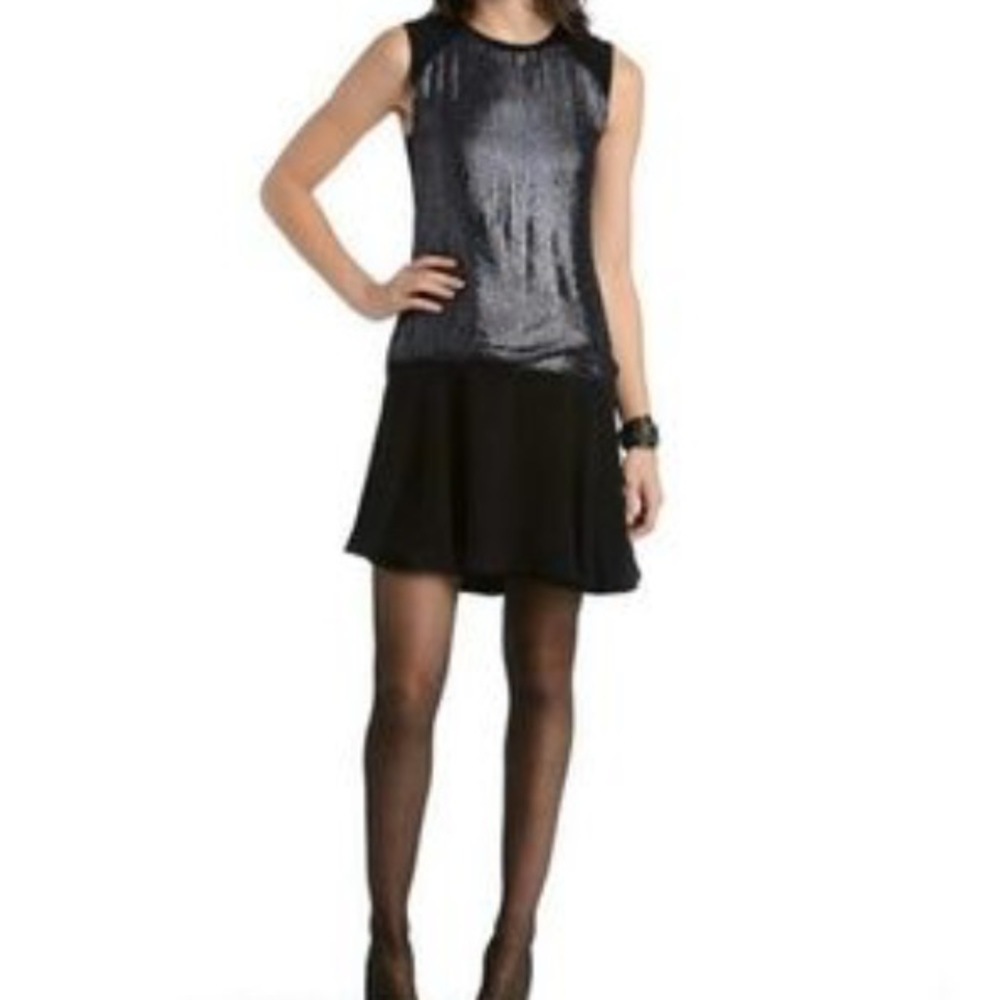 NEW Sanctuary Black Sleeveless Embellished Partial Sequin Dress Ladies Size M